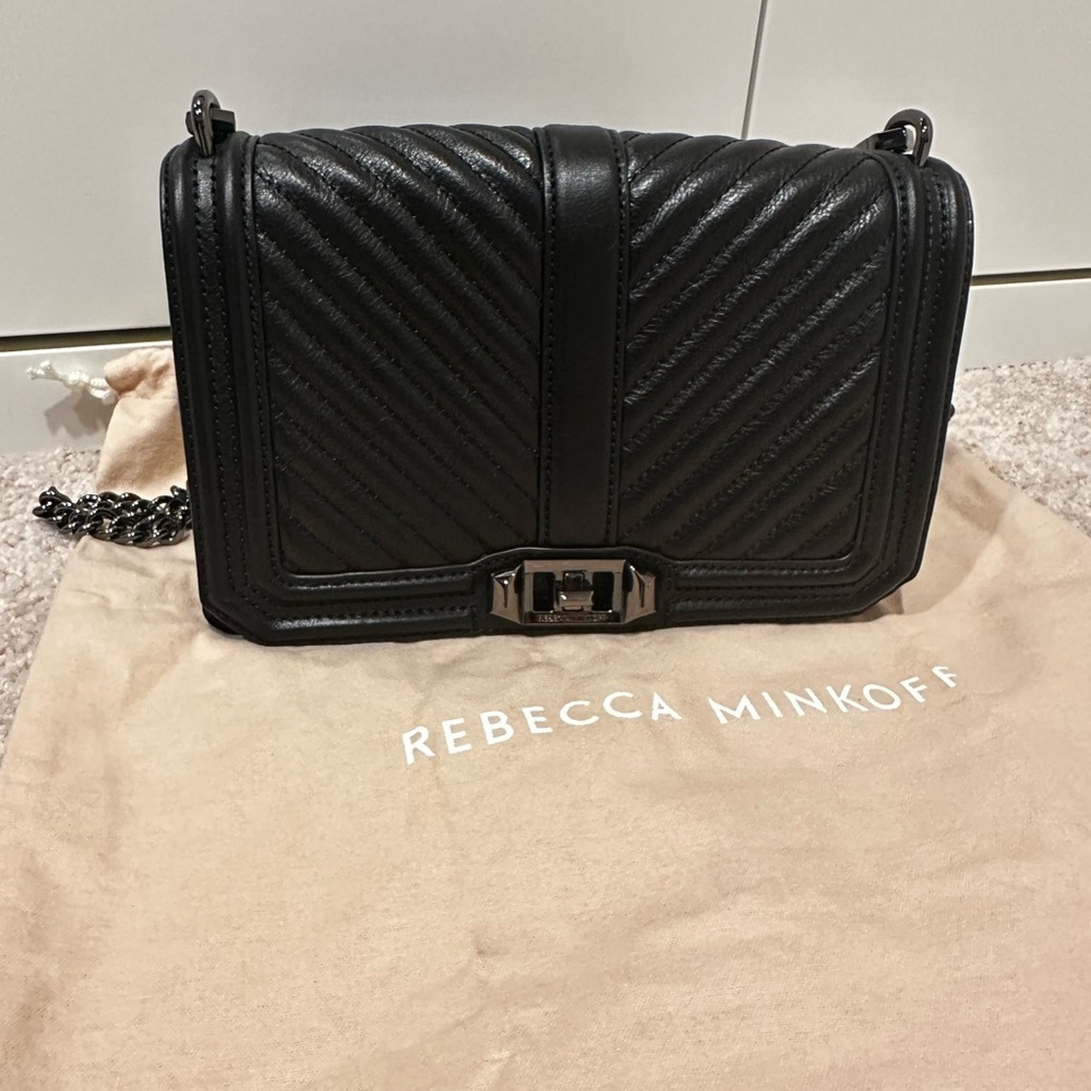 Chevron Quilted Love Crossbody